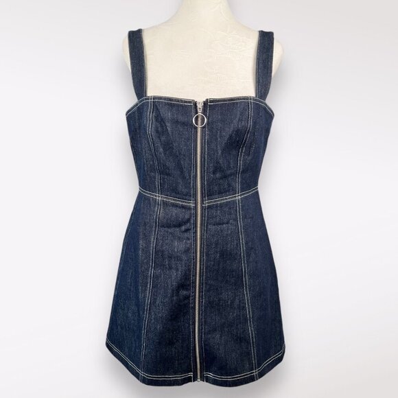 Capulet Dresses & Skirts - Capulet Denim Sleeveless Mini Dress Front Zip Dark Wash Size M
